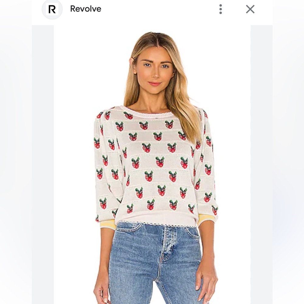 LoveShack Fancy printed scoop neck sweater!